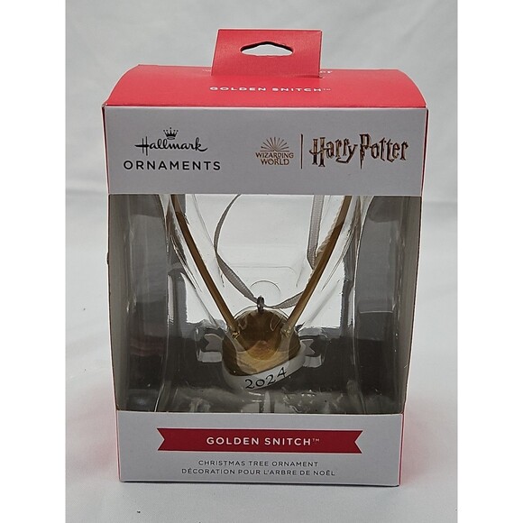 2024 New Hallmark Harry Potter Golden Snitch Red Box Christmas Ornament - Picture 3 of 12